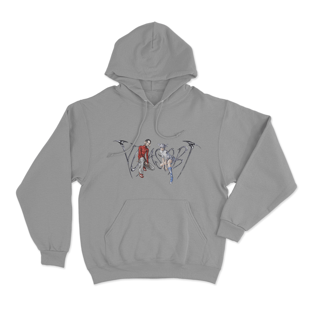 Yoasobi Cyber Duo Artwork Unisex Hoodie Grey Yoasobi Cyber Duo Artwork Unisex Hoodie Grey