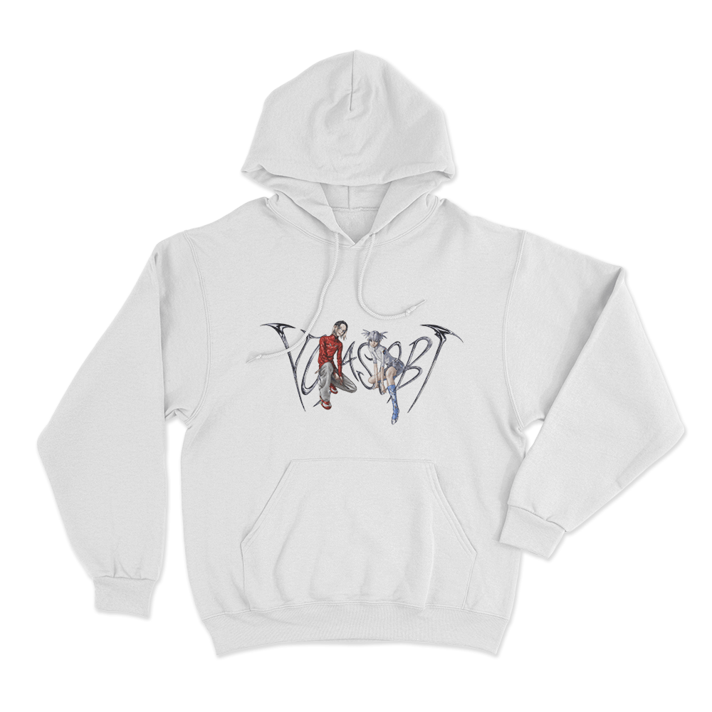 Yoasobi Cyber Duo Artwork Unisex Hoodie White Yoasobi Cyber Duo Artwork Unisex Hoodie White