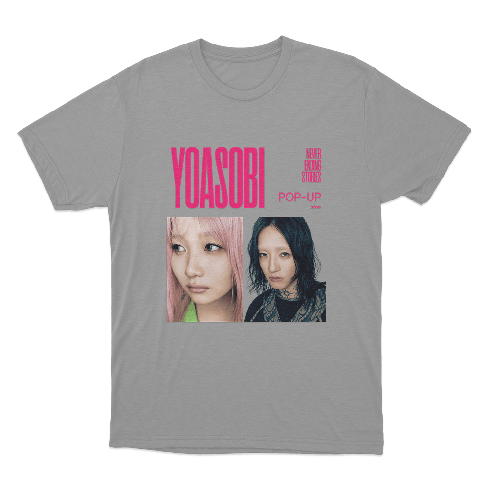 Yoasobi Never Ending Stories Tour Poster Unisex T Shirt Grey Yoasobi Never Ending Stories Tour Poster Unisex T Shirt Grey