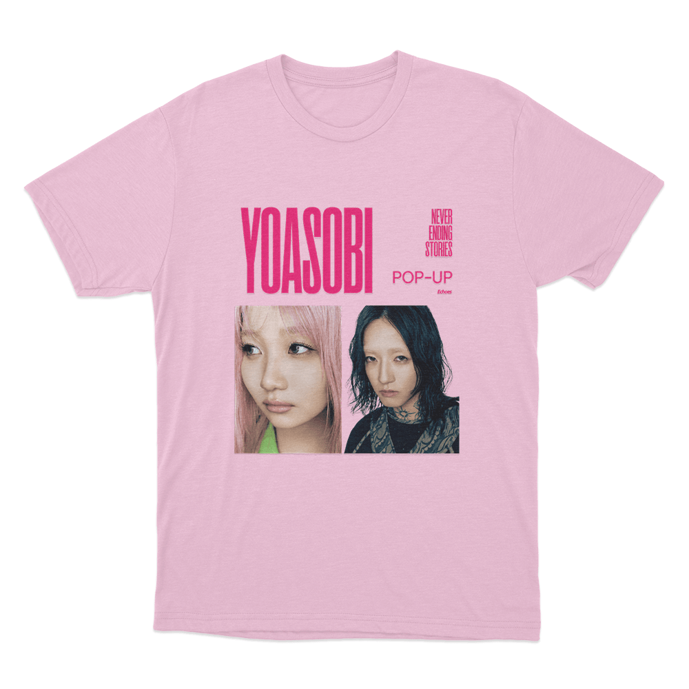 Yoasobi Never Ending Stories Tour Poster Unisex T Shirt Pink Yoasobi Never Ending Stories Tour Poster Unisex T Shirt Pink