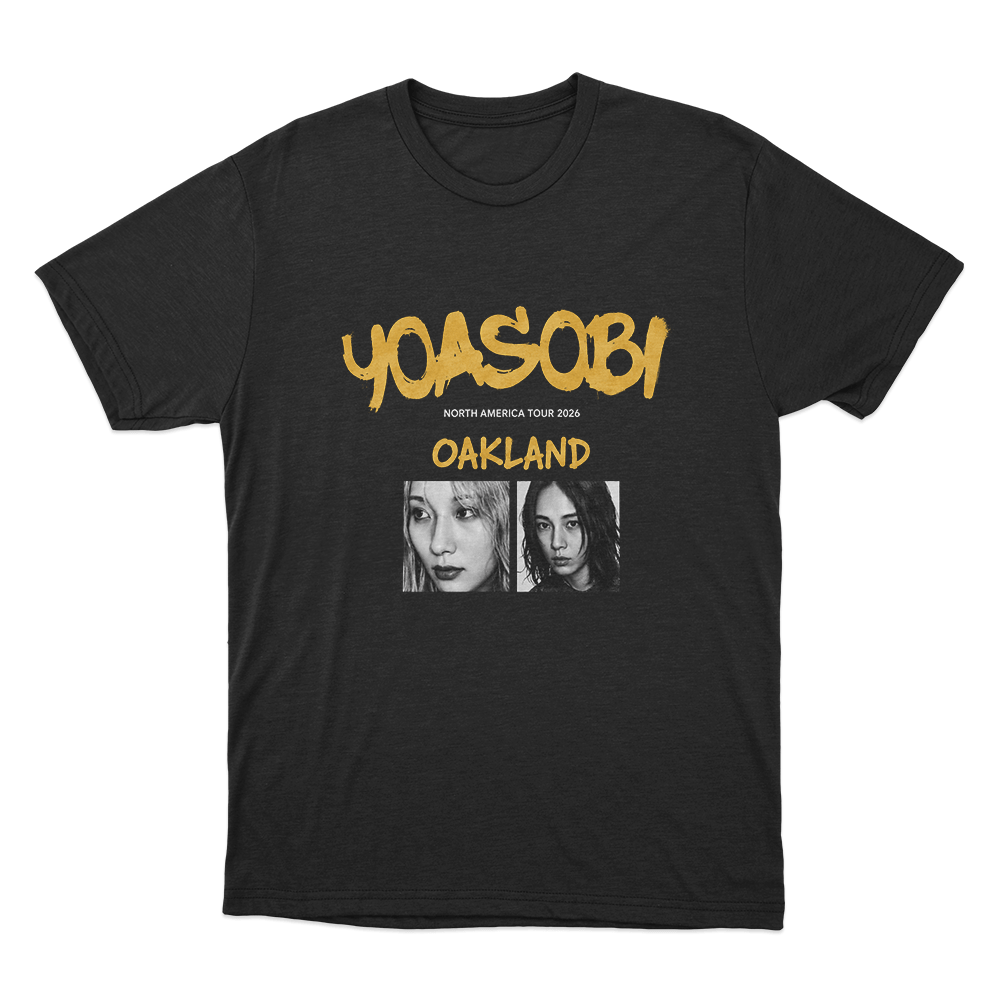 Yoasobi North America Tour Oakland Unise T Shirt Black Yoasobi North America Tour Oakland Unise T Shirt Black