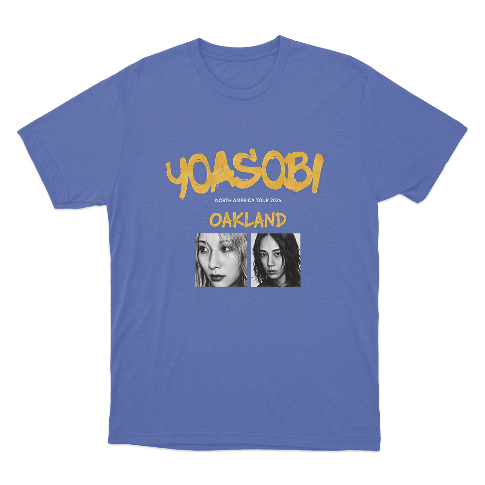 Yoasobi North America Tour Oakland Unise T Shirt Blue Yoasobi North America Tour Oakland Unise T Shirt Blue