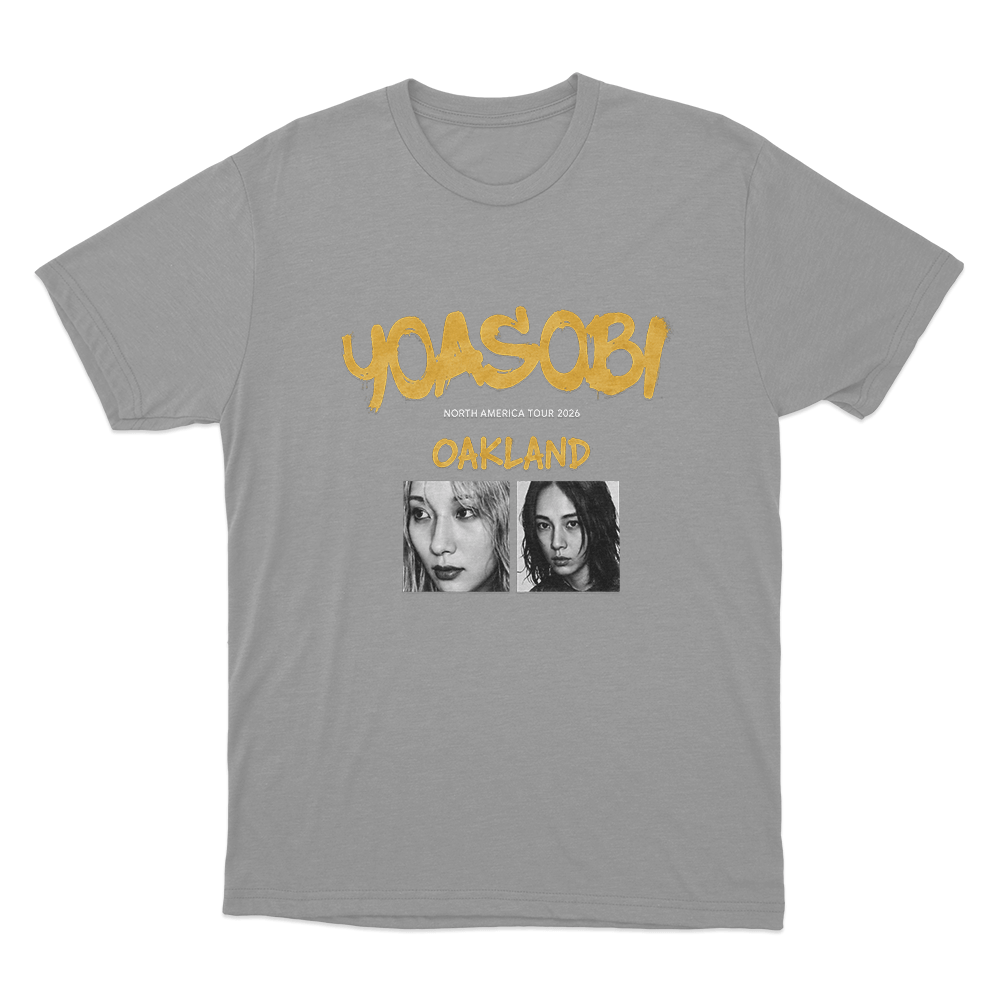 Yoasobi North America Tour Oakland Unise T Shirt Grey Yoasobi North America Tour Oakland Unise T Shirt Grey