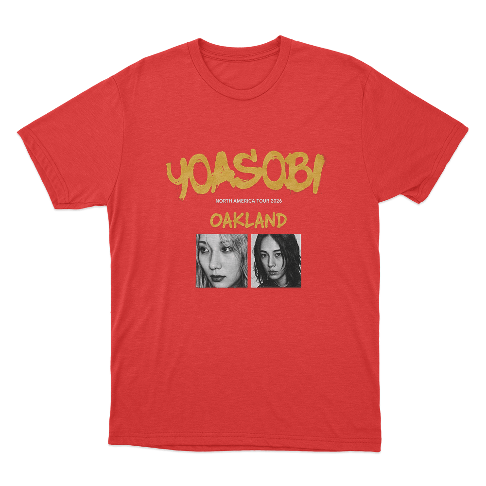 Yoasobi North America Tour Oakland Unise T Shirt Red Yoasobi North America Tour Oakland Unise T Shirt Red