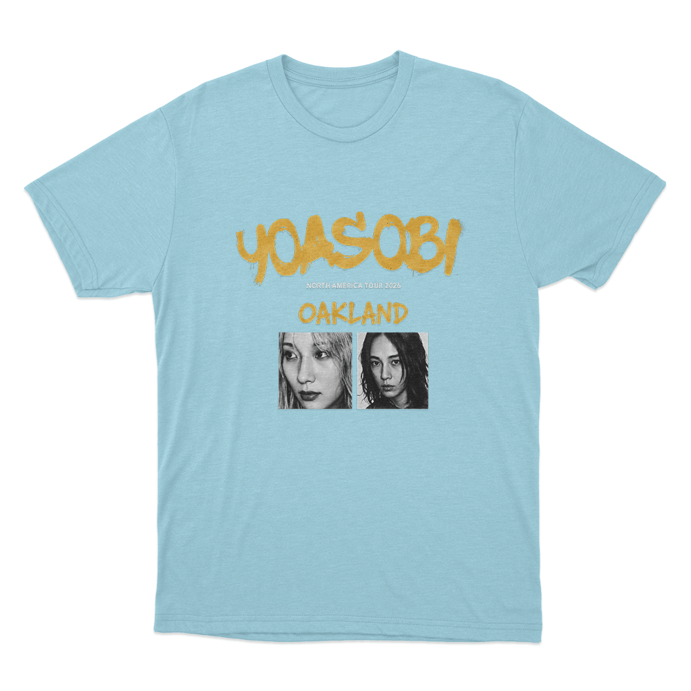 Yoasobi North America Tour Oakland Unise T Shirt Sky Blue Yoasobi North America Tour Oakland Unise T Shirt Sky Blue