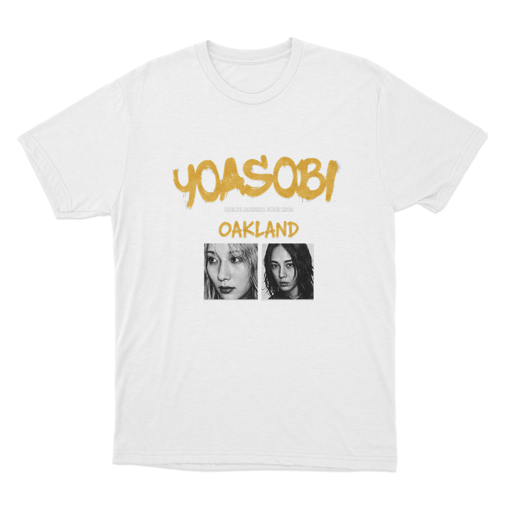 Yoasobi North America Tour Oakland Unise T Shirt White Yoasobi North America Tour Oakland Unise T Shirt White