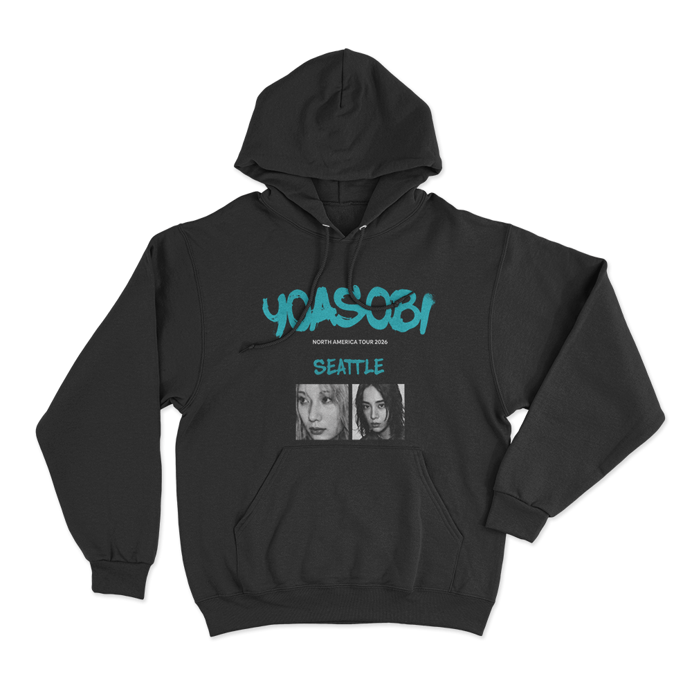 Yoasobi North America Tour Seattle Unise Hoodie Black Yoasobi North America Tour Seattle Unise Hoodie Black