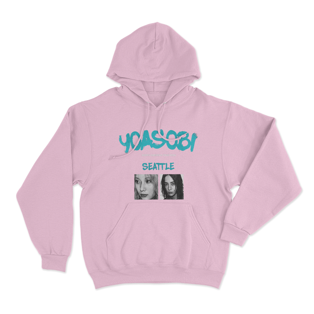 Yoasobi North America Tour Seattle Unise Hoodie Pink Yoasobi North America Tour Seattle Unise Hoodie Pink