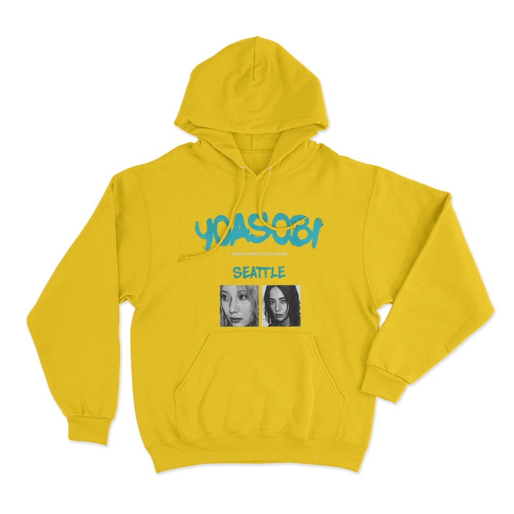 Yoasobi North America Tour Seattle Unise Hoodie Yellow Yoasobi North America Tour Seattle Unise Hoodie Yellow