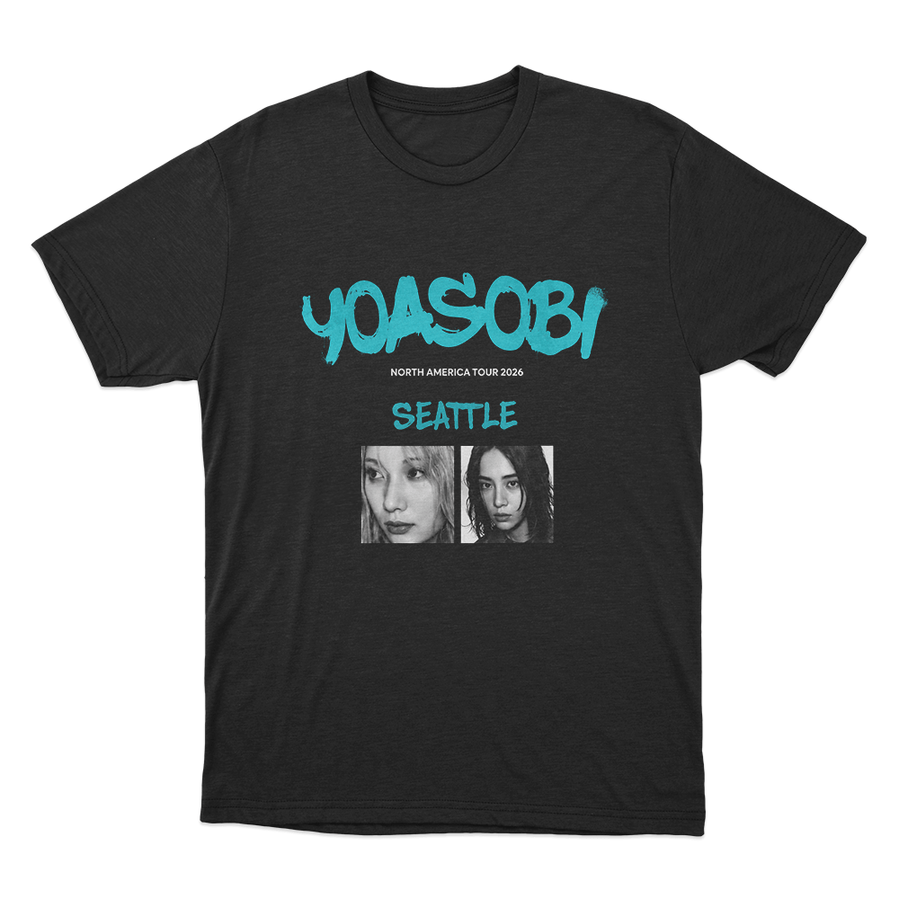 Yoasobi North America Tour Seattle Unise T Shirt Black Yoasobi North America Tour Seattle Unise T Shirt Black