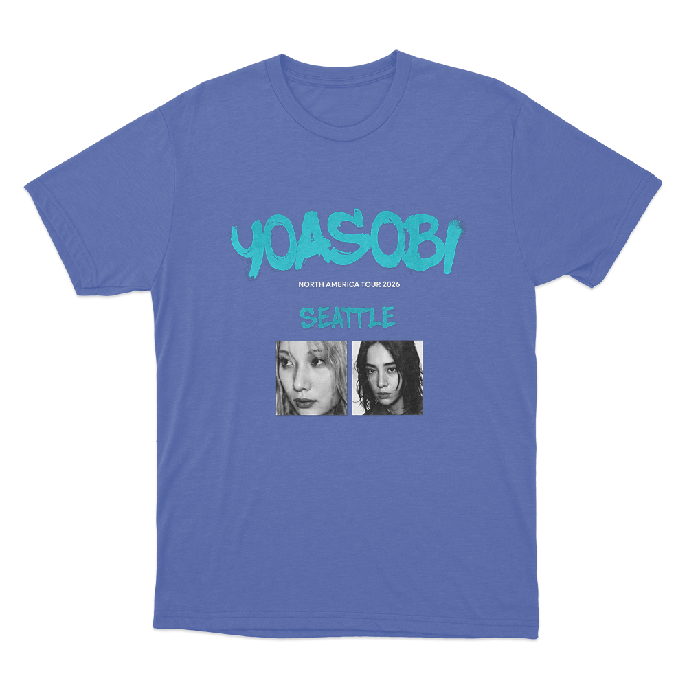 Yoasobi North America Tour Seattle Unise T Shirt Blue Yoasobi North America Tour Seattle Unise T Shirt Blue