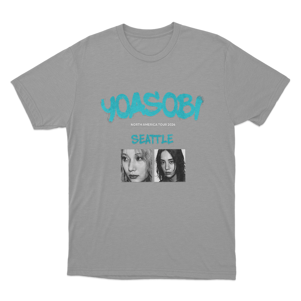 Yoasobi North America Tour Seattle Unise T Shirt Grey Yoasobi North America Tour Seattle Unise T Shirt Grey