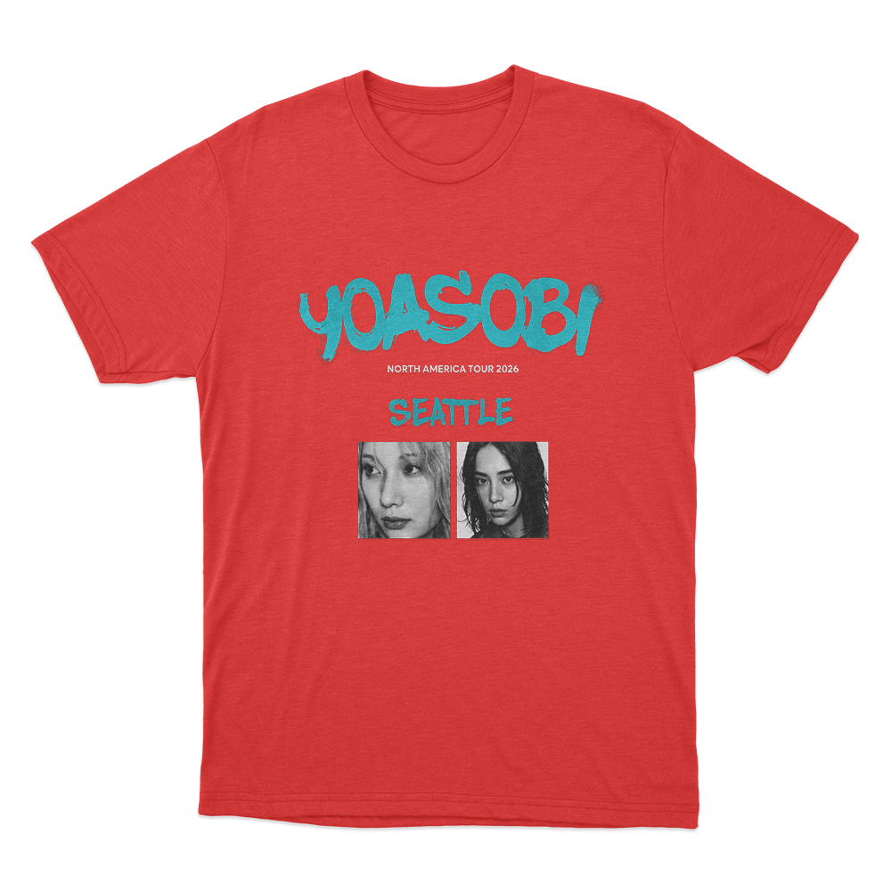 Yoasobi North America Tour Seattle Unise T Shirt Red Yoasobi North America Tour Seattle Unise T Shirt Red